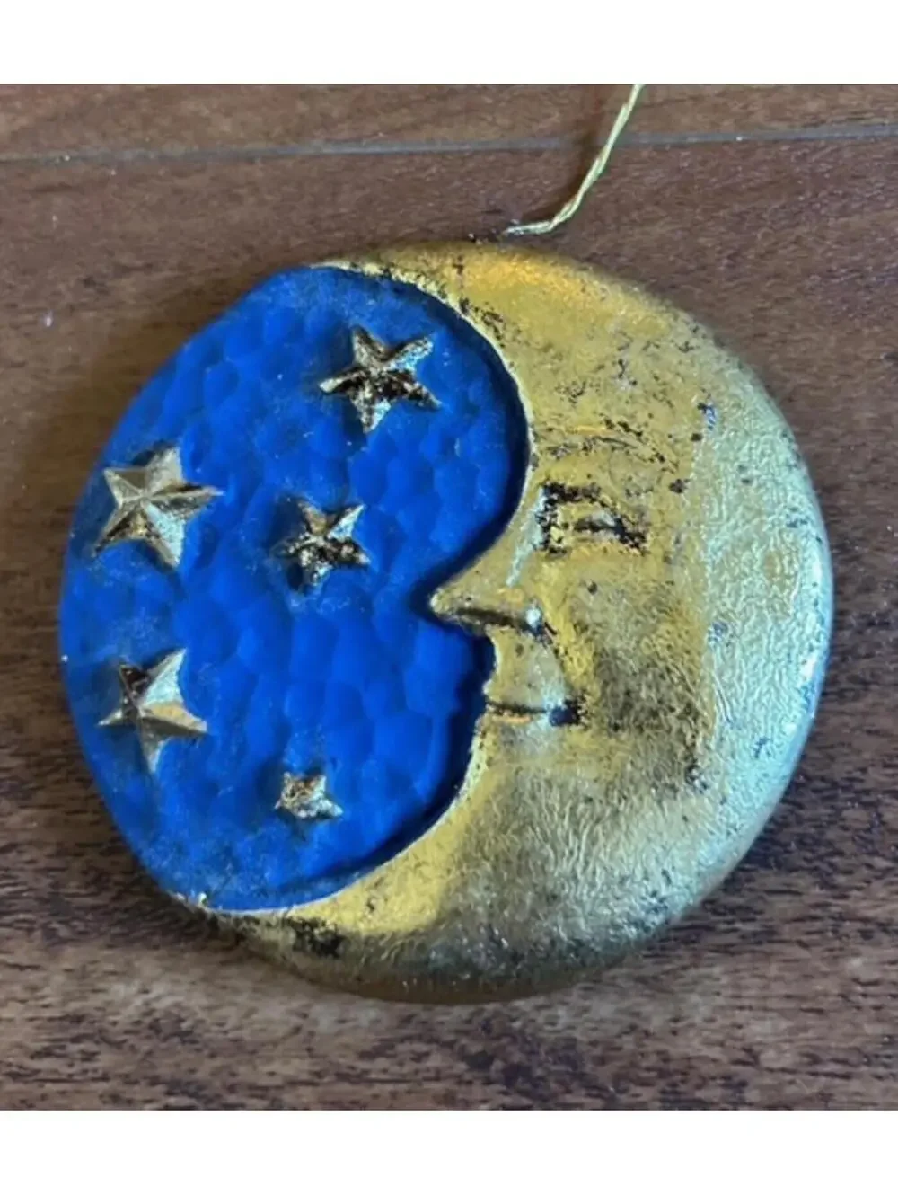 Handcrafted Sun and Moon Hanging Ornaments Set of 2